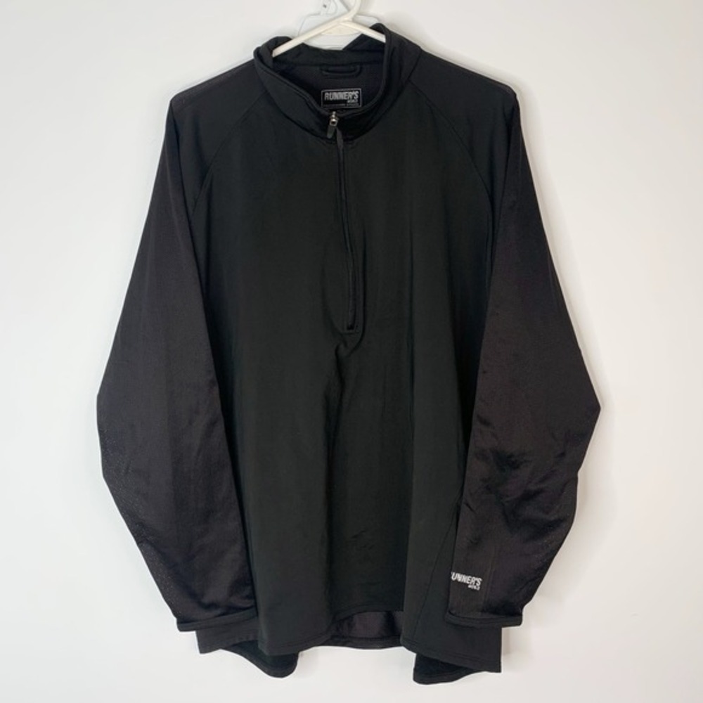 Runners World Lightweight Running‎ Jacket Black Half Zip Men's XL